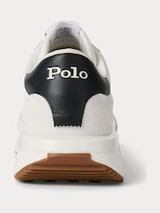 Polo Ralph Lauren White Suede & Nylon Train 89 Trainers - Image 4 of 5