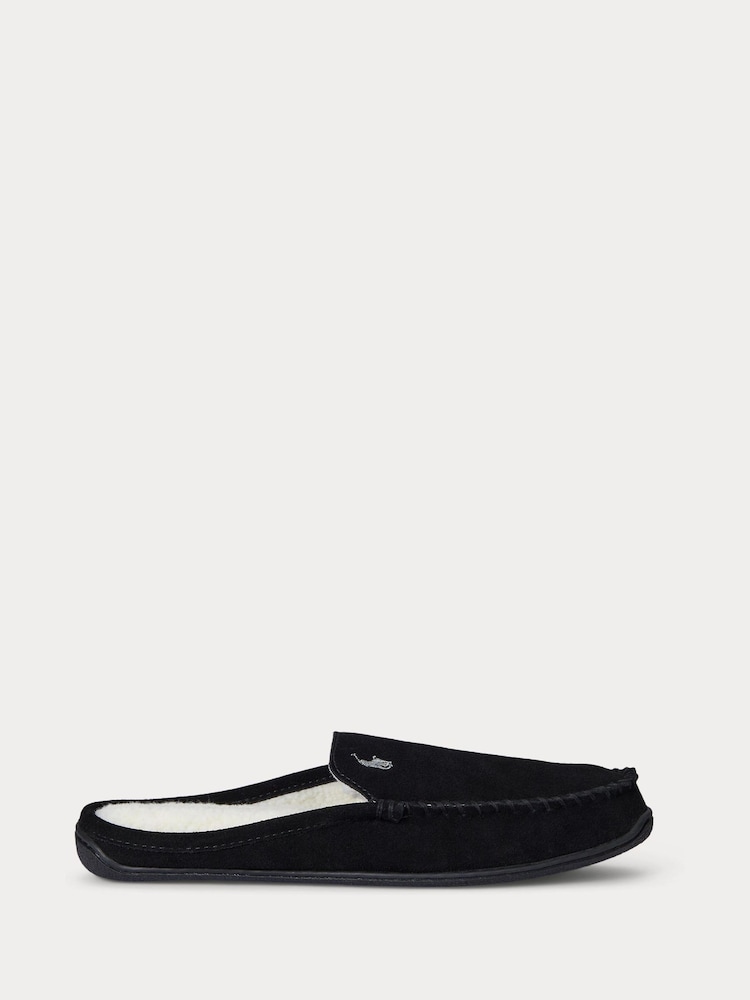 Polo Ralph Lauren Suede Brenan Bear Logo Slippers - Image 1 of 4 Polo Ralph Lauren Suede Brenan Bear Logo Slippers - Image 1 of 4