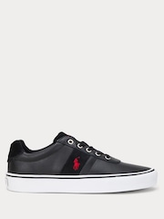 Polo Ralph Lauren Black Leather & Suede Hanford Trainers - Image 1 of 4