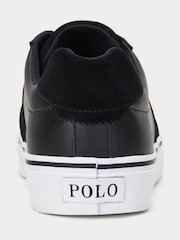 Polo Ralph Lauren Black Leather & Suede Hanford Trainers - Image 3 of 4