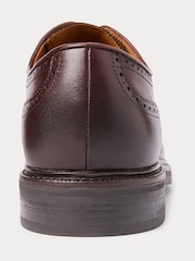 Polo Ralph Lauren Brown Asher Burnished Leather Derby Shoes - Image 3 of 4