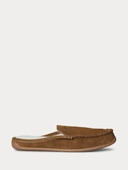 Polo Ralph Lauren Suede Brenan Bear Logo Slippers - Image 1 of 4