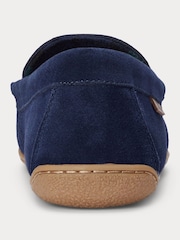 Синий - Polo Ralph Lauren Suede Brenan Bear Logo Slippers - Изображение 4 из 4