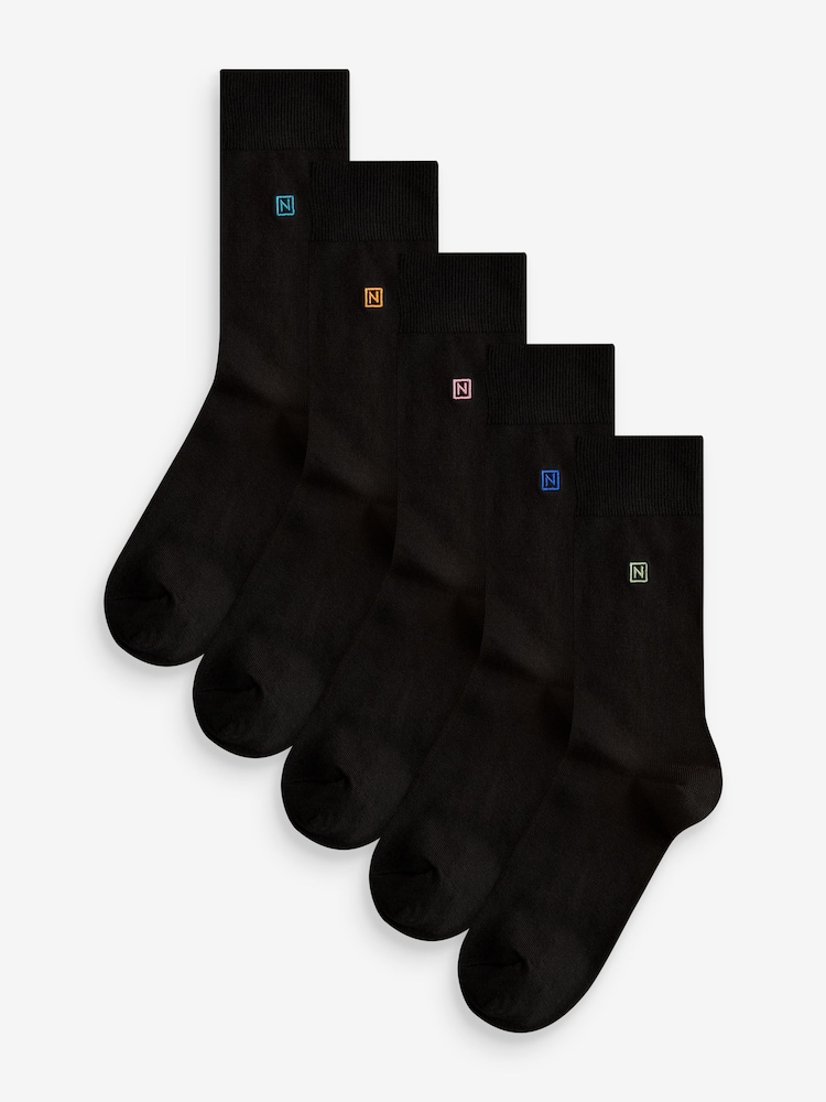Bright Logo 5 Pack Embroidered Lasting Fresh Socks - Image 2 of 8 Bright Logo 5 Pack Embroidered Lasting Fresh Socks - Image 2 of 8