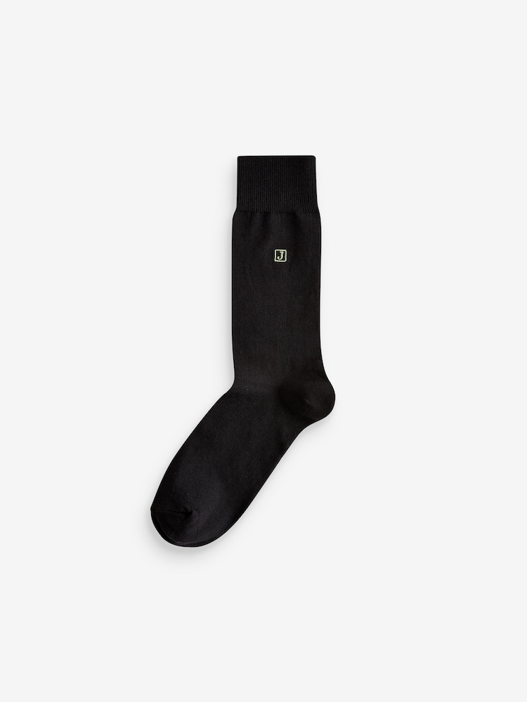 Initials Black - 10 Paar fris blijvende sokken met borduursel - Image 3 of 13