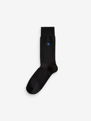 Initials Black Embroidered Lasting Fresh Socks 10 Pack - Image 5 of 13