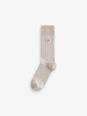 Purple/Blue 8 Pack Embroidered Lasting Fresh Socks - Image 5 of 11
