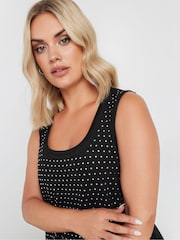 Yours Curve Black Studded Vest - Image 4 of 5
