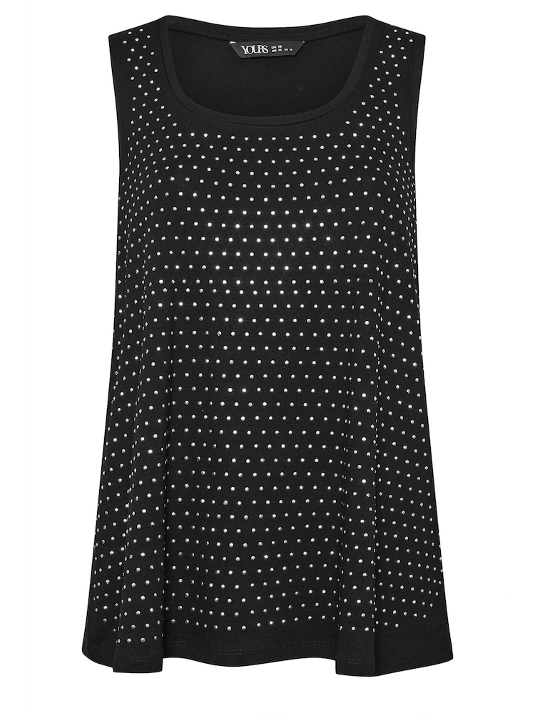Yours Curve Black Studded Vest - Image 5 of 5
