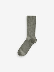 Blue/Grey/Green 8 Pack Embroidered Lasting Fresh Socks - Image 6 of 12