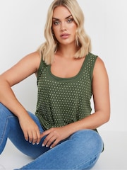 Yours Curve Green Studded Front Panel Vest - Image 1 of 5