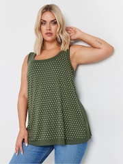 Yours Curve Green Studded Front Panel Vest - Image 2 of 5