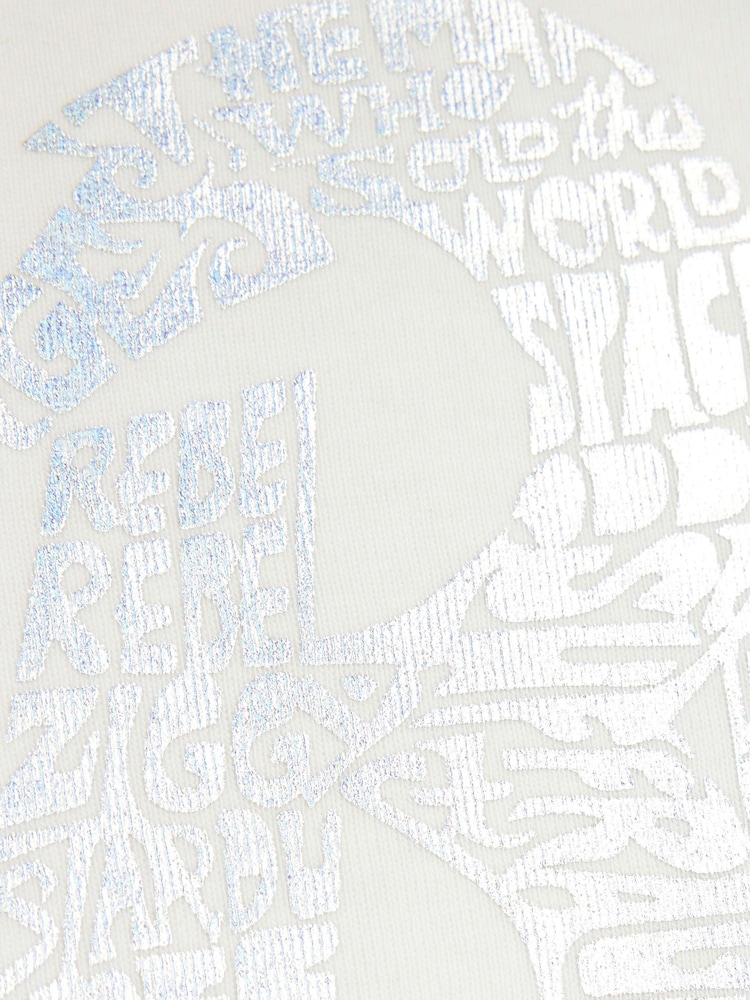 River Island White Baby Girls 100% Cotton Bowie T-Shirt - Image 4 of 4 River Island White Baby Girls 100% Cotton Bowie T-Shirt - Image 4 of 4