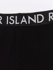 River Island Black Girls 100% Cotton Waistband Kickflare Trousers - Image 2 of 3