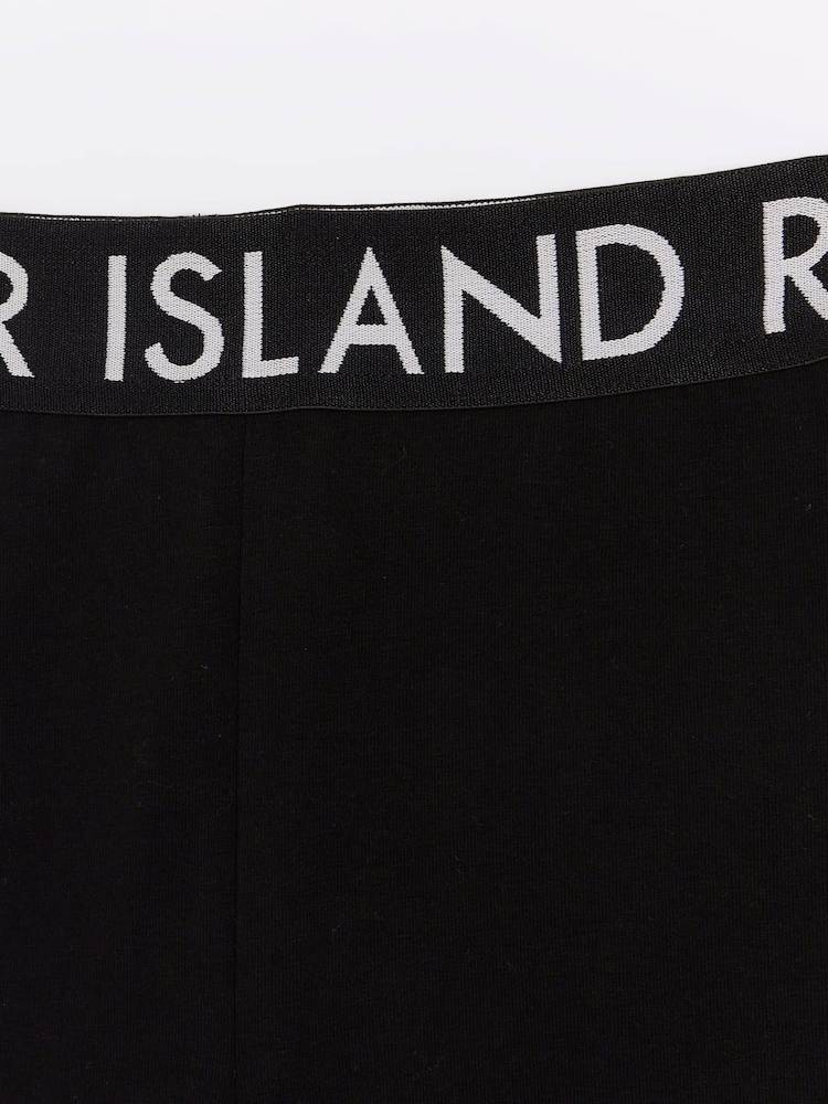 River Island Black Girls 100% Cotton Waistband Kickflare Trousers - Image 2 of 3
