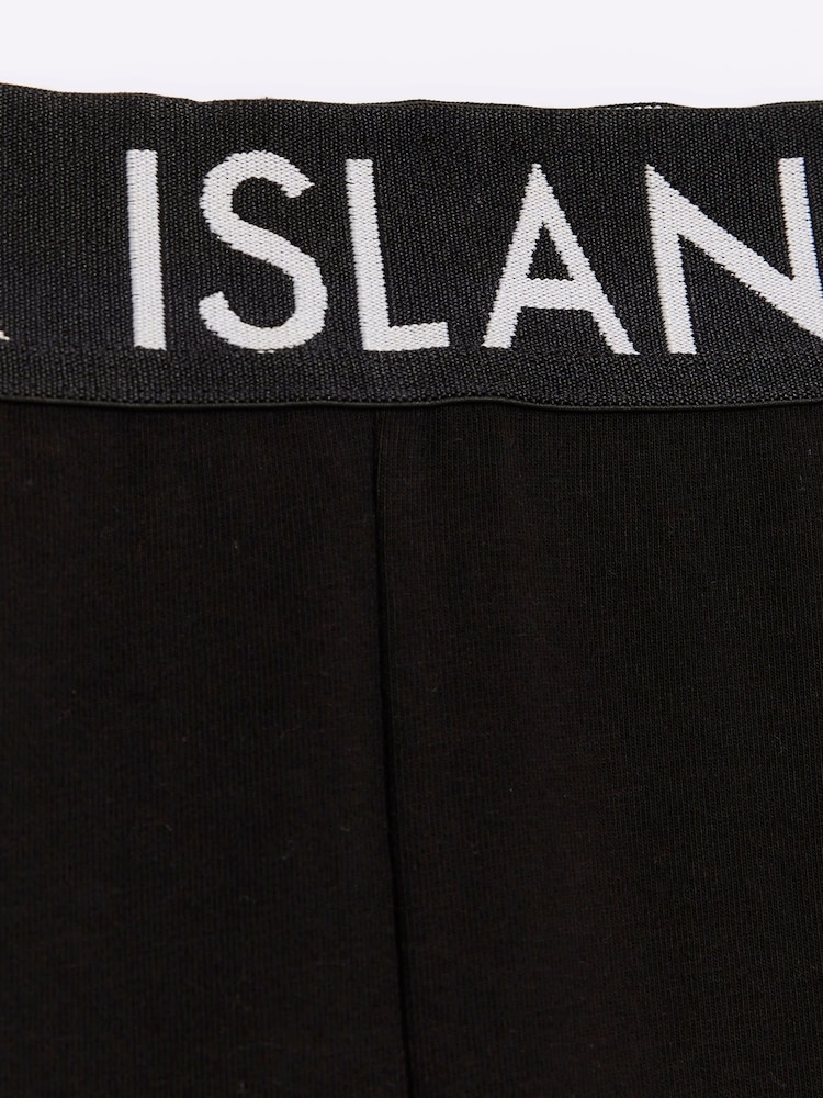 River Island Black Girls 100% Cotton Waistband Kickflare Trousers - Image 3 of 3