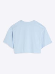 River Island Blue Girls Snoopy 100% Cotton T-Shirt - Image 2 of 4