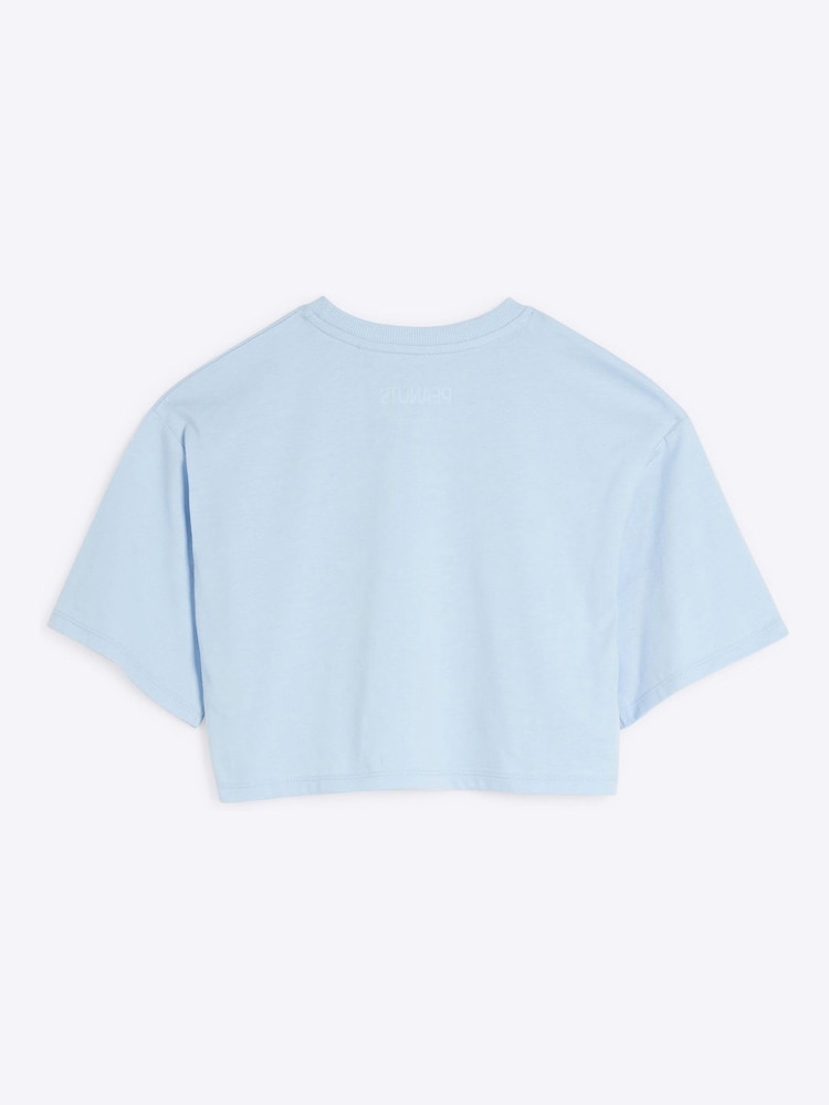River Island Blue Girls Snoopy 100% Cotton T-Shirt - Image 2 of 4
