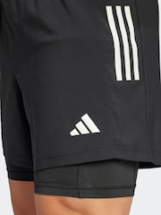 adidas Black Own the Run CLIMACOOL 2-in-1 Shorts - Image 4 of 6