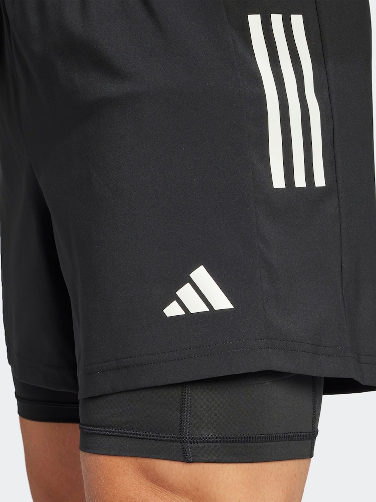adidas Black Own the Run CLIMACOOL 2-in-1 Shorts - Image 4 of 6