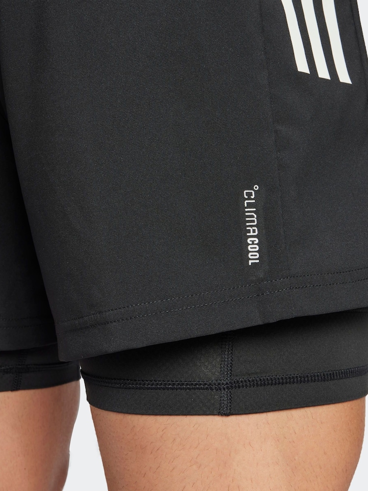 adidas Black Own the Run CLIMACOOL 2-in-1 Shorts - Image 5 of 6