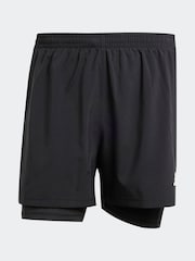 adidas Black Own the Run CLIMACOOL 2-in-1 Shorts - Image 6 of 6