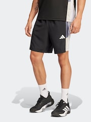 adidas Black Train Essentials Seasonal Colorblock Shorts - Image 1 of 6