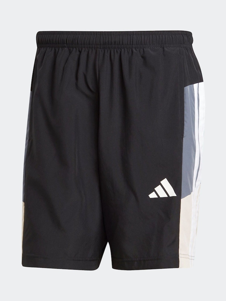 adidas Black Train Essentials Seasonal Colorblock Shorts - Image 6 of 6