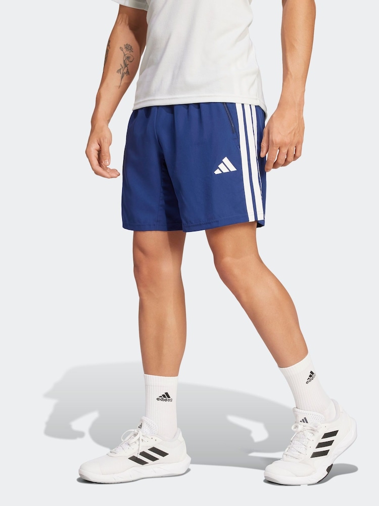 Синий - Спортивные шорты с полосками adidas Essentials 3 - Image 1 of 6