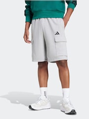adidas Grey Essentials Feel Cozy French Terry Cargo Shorts - Image 1 of 6