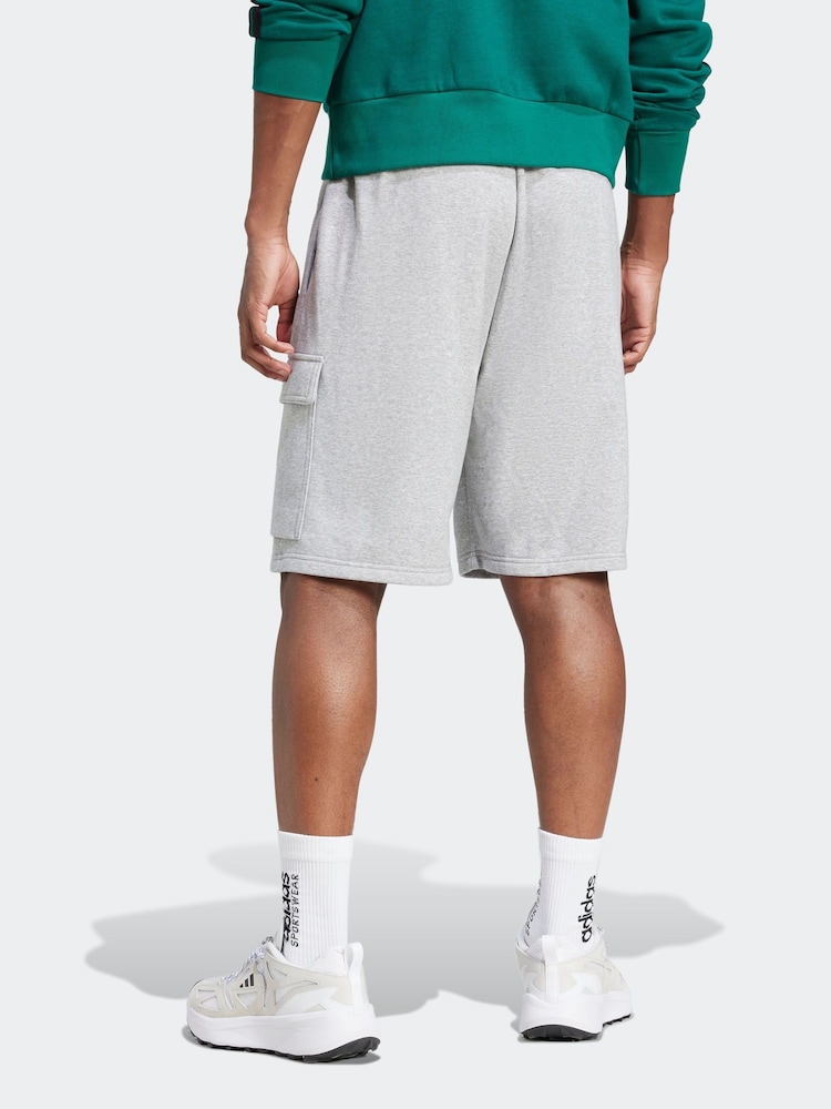 adidas Grey Essentials Feel Cozy French Terry Cargo Shorts - Image 2 of 6