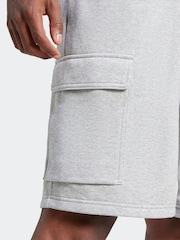 adidas Grey Essentials Feel Cozy French Terry Cargo Shorts - Image 4 of 6