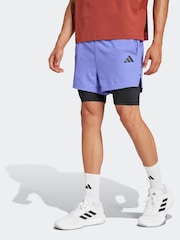 Синий - Шорты 2-в-1 adidas Gym+ - Image 1 of 6