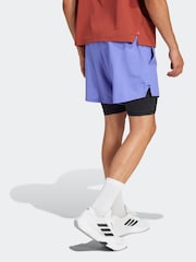 Синий - Шорты 2-в-1 adidas Gym+ - Image 2 of 6