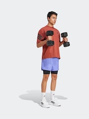 Синий - Шорты 2-в-1 adidas Gym+ - Image 3 of 6