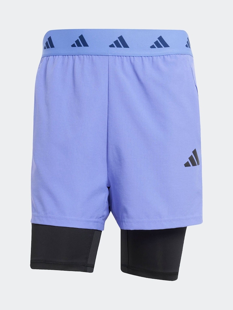 Синий - Шорты 2-в-1 adidas Gym+ - Image 6 of 6