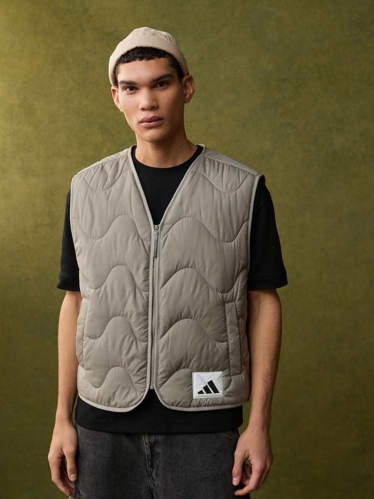 adidas Brown Nuganic Light Insulation Gilet - Image 2 of 13 adidas Brown Nuganic Light Insulation Gilet - Image 2 of 13