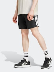 Черный - Спортивные шорты с полосками adidas Essentials 3 - Image 1 of 5
