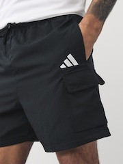 Черный - Шорты Челси с логотипом Adidas Small Essentials - Image 4 of 5
