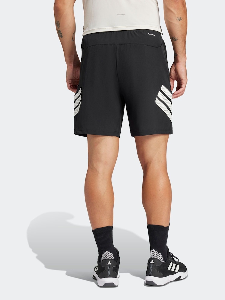 adidas Black Icon 3-Stripes Shorts - Image 2 of 6