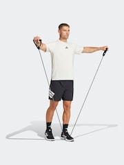 adidas Black Icon 3-Stripes Shorts - Image 3 of 6