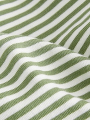Green/White Short Sleeve Stripe 100% Cotton Polo Shirt (3mths-7yrs) - Image 8 of 8