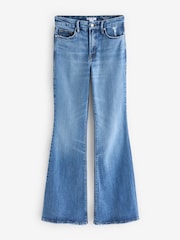 Good American Blue Good Legs Flare Deep V Yoke Jeans - Image 4 of 4