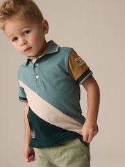 zelena - kratek rokav; s kratkimi rokavi Sash 100% Cotton polo majice (3mths-7yrs) - Slika 1 iz 4