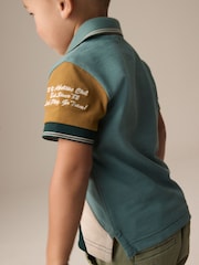 zelena - kratek rokav; s kratkimi rokavi Sash 100% Cotton polo majice (3mths-7yrs) - Slika 3 iz 4