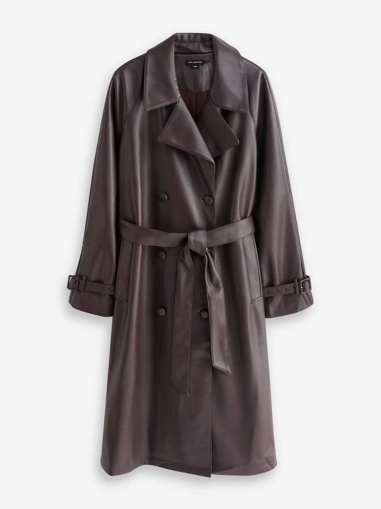 Good American Brown Uniform Trench  Coat - Image 1 of 1