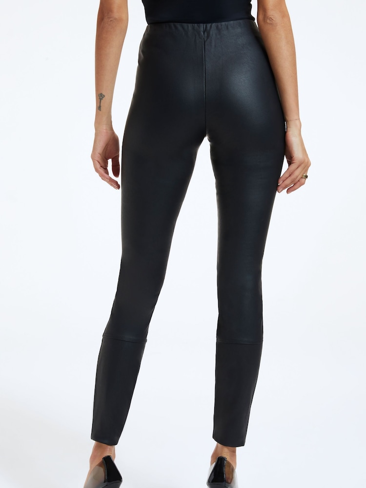 Good American Black Better Than Leather Leggings - Image 2 of 6