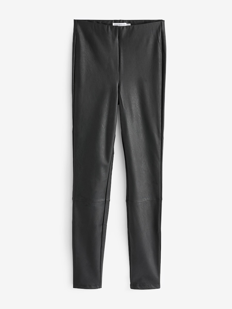 Good American Black Better Than Leather Leggings - Image 6 of 6