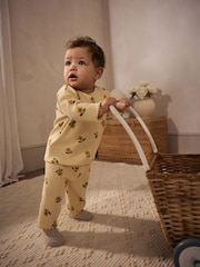 Sonnenblumendesign/Gelb - Baby Top and Wide Leg Trousers 2 Piece Set (0mths-2yrs) - Bild 1 von 8