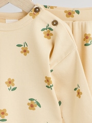 Yellow Sunflower Baby Top and Wide Leg Trousers 2 Piece Set (0mths-2yrs) - Image 11 of 15